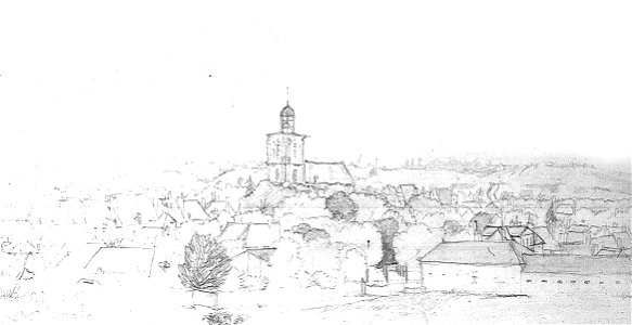 Anglure dessin du village de bmr 70 221