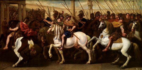 Aniello Falcone - Roman soldiers in the circus