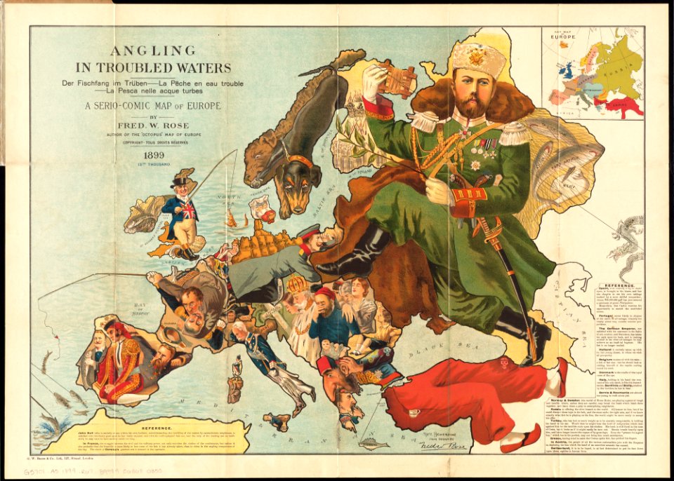 Angling in troubled waters = der fischfang im truben = la peche en eau trouble = la pesca nelle acque turbes - a serio-comic map of Europe (14028135563)