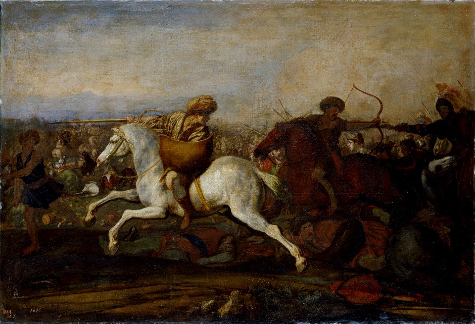 Aniello Falcone - Combat between Turks and Christians