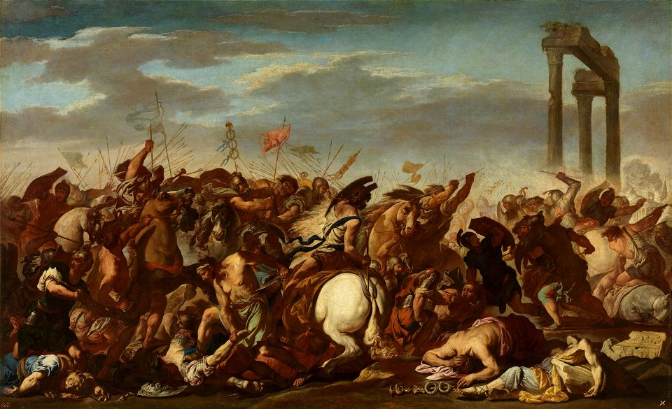 Aniello Falcone - Battle scene