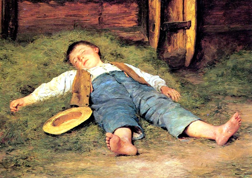 Schlafender Knabe im Heu, 1897
