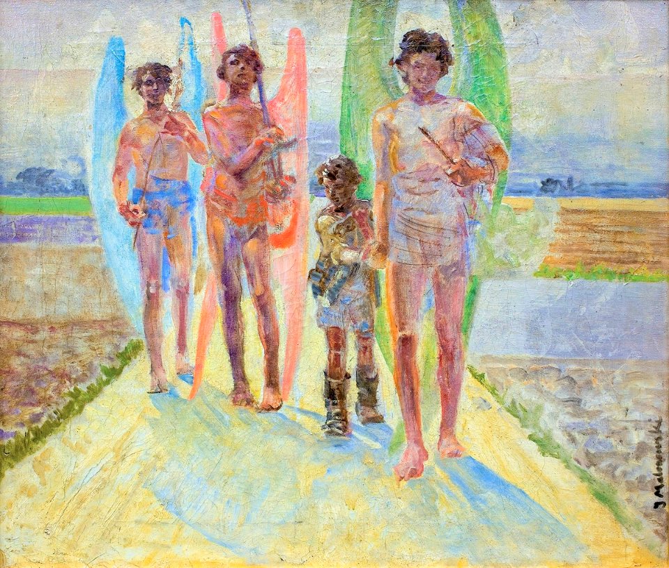 Aniolowie z Tobiaszem Jacek Malczewski after 1900
