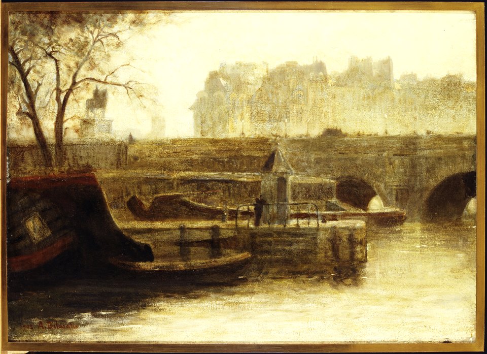Angèle Delasalle - Le Pont-Neuf et l'île de la Cité, vus du quai Conti - P75 - Musée Carnavalet