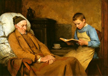 Anker- Die Andacht des Grossvaters 1893