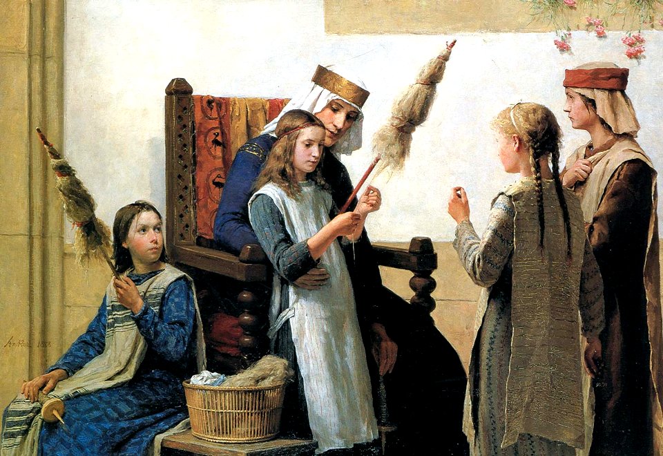 Reine Berthe et les fileueses, 1888