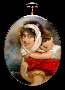 Ann & Wm M'peace Thackeray,Madras age 2 by Chinnery