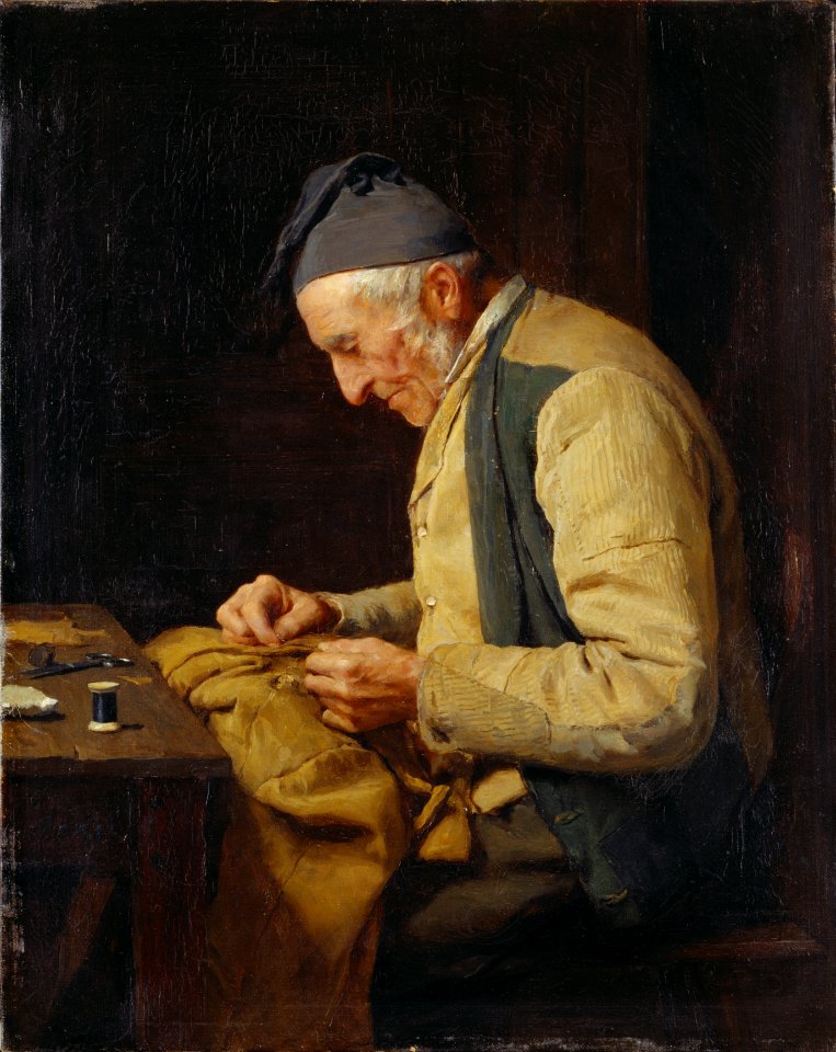 Albert Anker - Der Dorfschneider