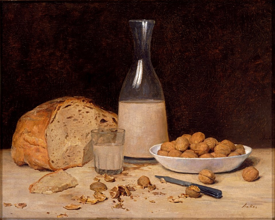 Albert Anker - Neuer Wein (ca. 1890)