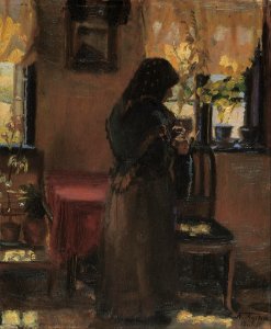 Anna Ancher - An old woman in her room. - Google Art Project. Free illustration for personal and commercial use.