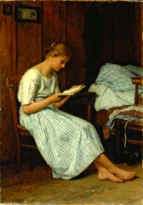 Albert Anker - Eine Gotthelf-Leserin
