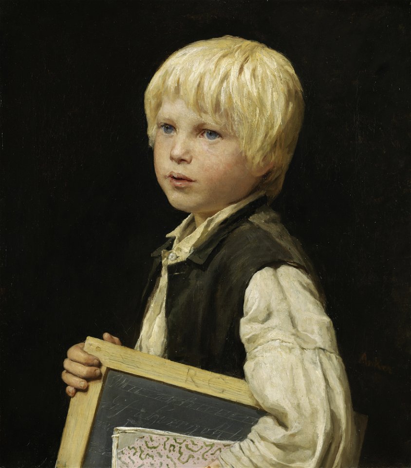 Albert Anker - Schulknabe (ca. 1875)