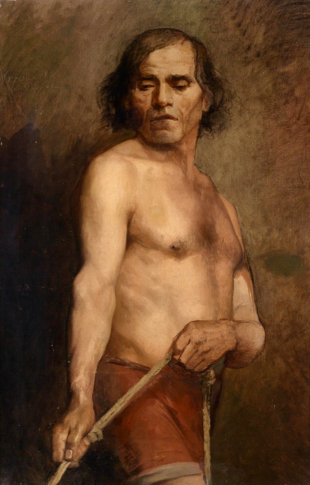Anna Bilinska-Bohdanowitz Stehender männlicher Akt 1884