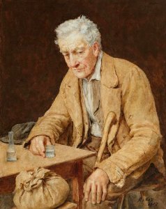 Albert Anker - Der Absinthtrinker. Free illustration for personal and commercial use.