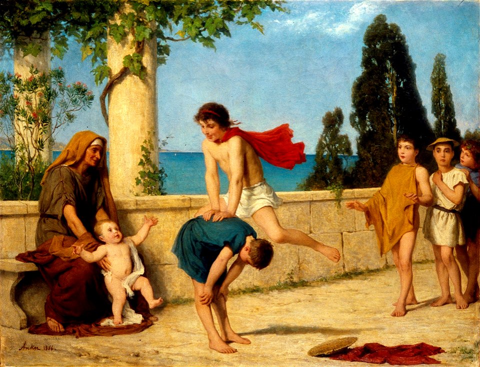 Albert Anker - Böckligumpen (1866)