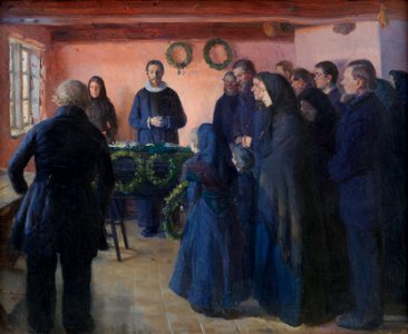 Anna Ancher - A Funeral - Google Art Project. Free illustration for personal and commercial use.