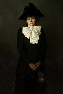 Anna Bilińska-Bohdanowiczowa - Portrait of a young woman with a rose in her hand - MP 244 - National Museum in Warsaw