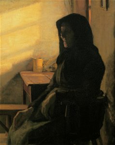 Anna Ancher - A blind woman in her room - Google Art Project. Free illustration for personal and commercial use.