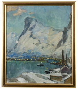 Anna Boberg - Lofoten in the Evening Light. Study - NM 3437 - Nationalmuseum