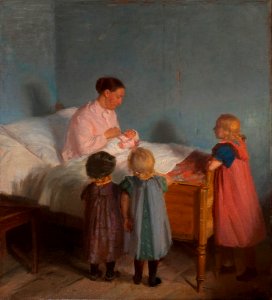 Anna Ancher - Little Brother - Google Art Project. Free illustration for personal and commercial use.