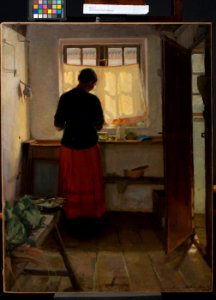 Anna Ancher - The maid in the kitchen - Google Art Project. Free illustration for personal and commercial use.