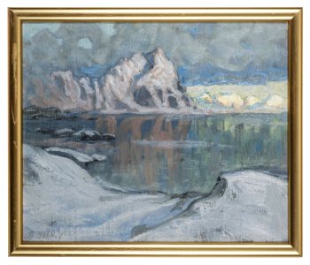 Anna Boberg - Boats between the Mountains. Study from Lofoten - NM 3425 - Nationalmuseum