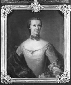 Anna Elisabeth Lander, 1693-1769, gift med postdirektör Christian Pettersson - Nationalmuseum - 40189