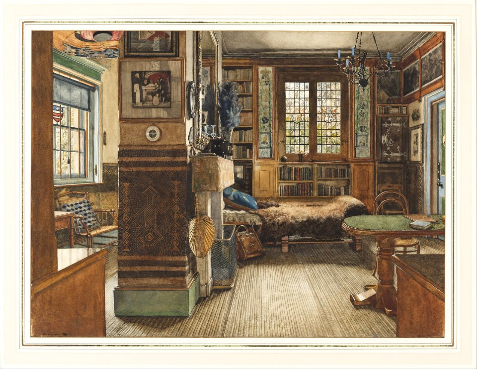Anna Alma-Tadema - Sir Lawrence Alma-Tadema's Library in Townshend House, London - Google Art Project