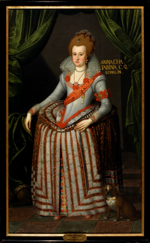 Anna Katarina, 1575-1612, prinsessa av Brandenburg, drottning av Danmark (Remmert Petersen) - Nationalmuseum - 15794