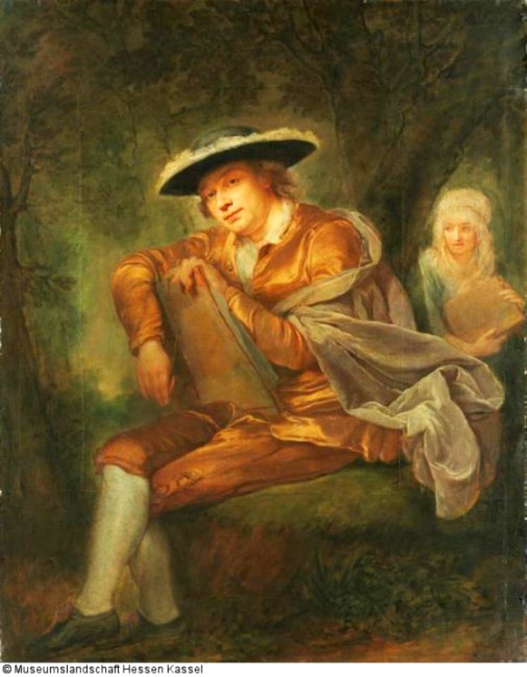 Anna Dorothea Therbusch - Dubbelportret van Johann Christian Samuel Gohl en zijn (toekomstige) schoonmoeder, de schilderes Ann - GK 959 (1875-1390) (HMWK 3003383) - Museumslandschaft Hessen Kassel