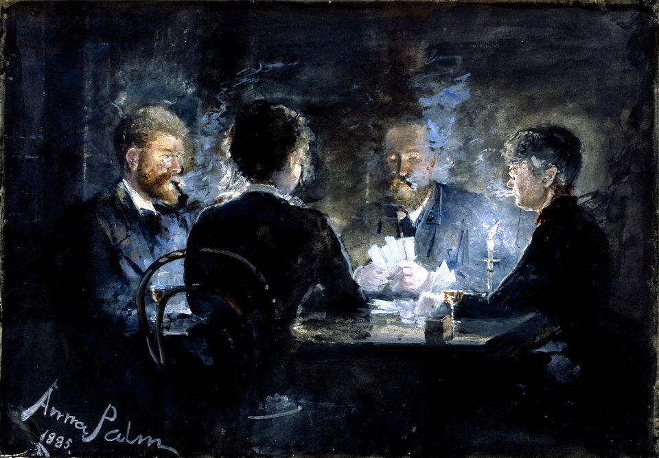 Anna Palm - A game of L'hombre in Brøndum's Hotel - Google Art Project