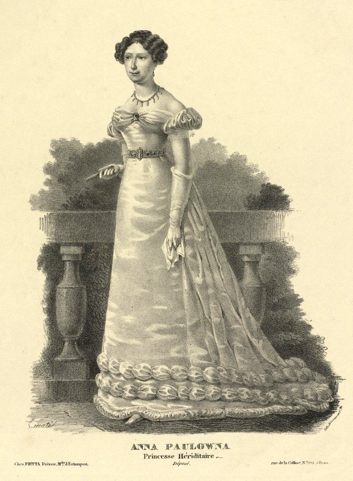 Anna Pavlovna of Russia figure (engraving)