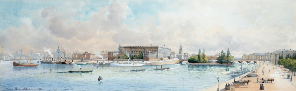 Anna Palm de Rosa-Panoramavy över Stockholms slott