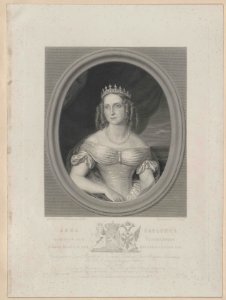 Anna Pavlovna after Hulst (engraving)