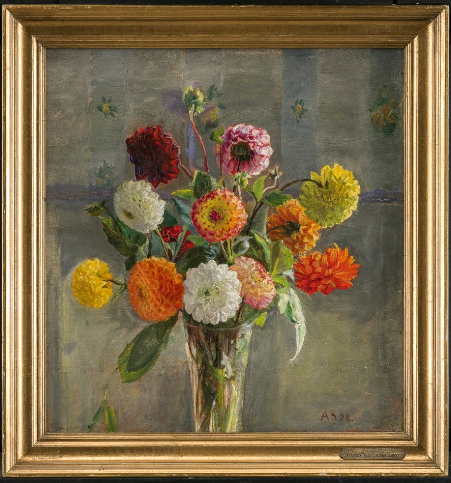 Anna Syberg - Georginer i et glas - KMS3664 - Statens Museum for Kunst