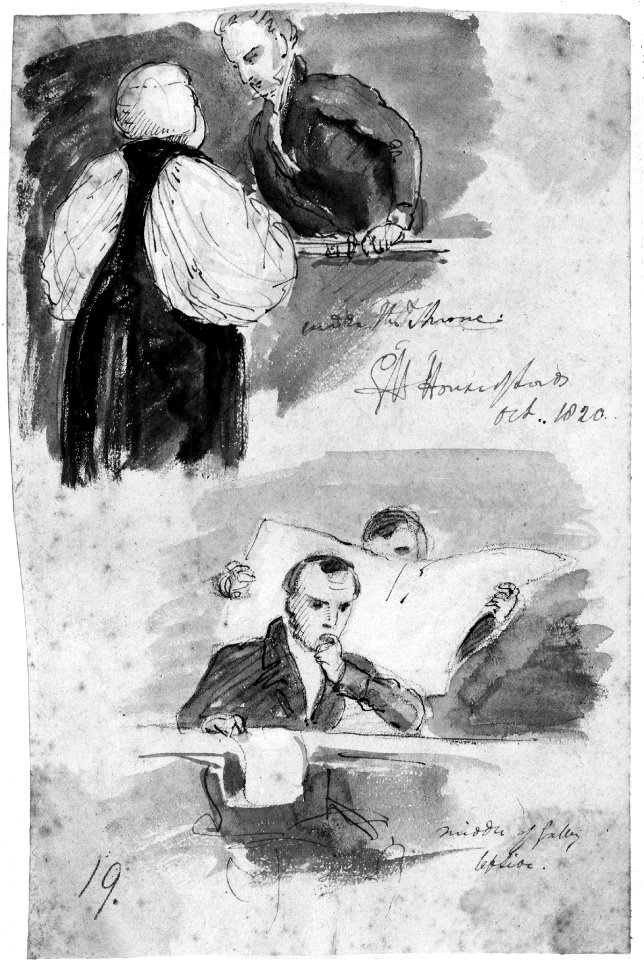 Bowyer Edward Sparke and other figures by Sir George Hayter