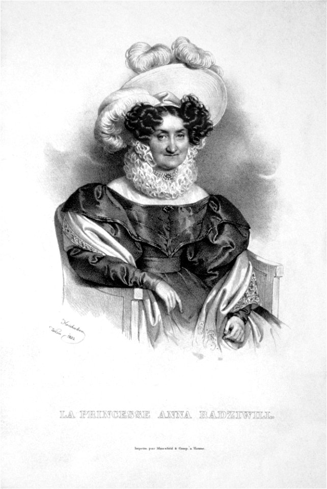 Anna Radziwill Kriehuber Litho