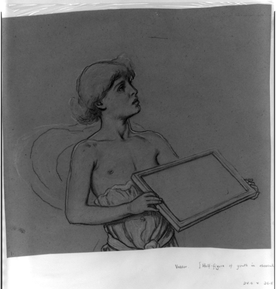 Boy holdng a plaque LCCN2004662141