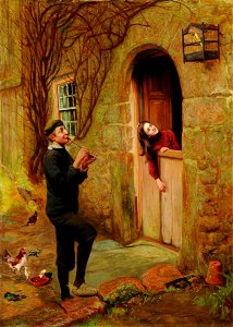 Boy with a Tin Whistle Imitating a Bird in a Cage