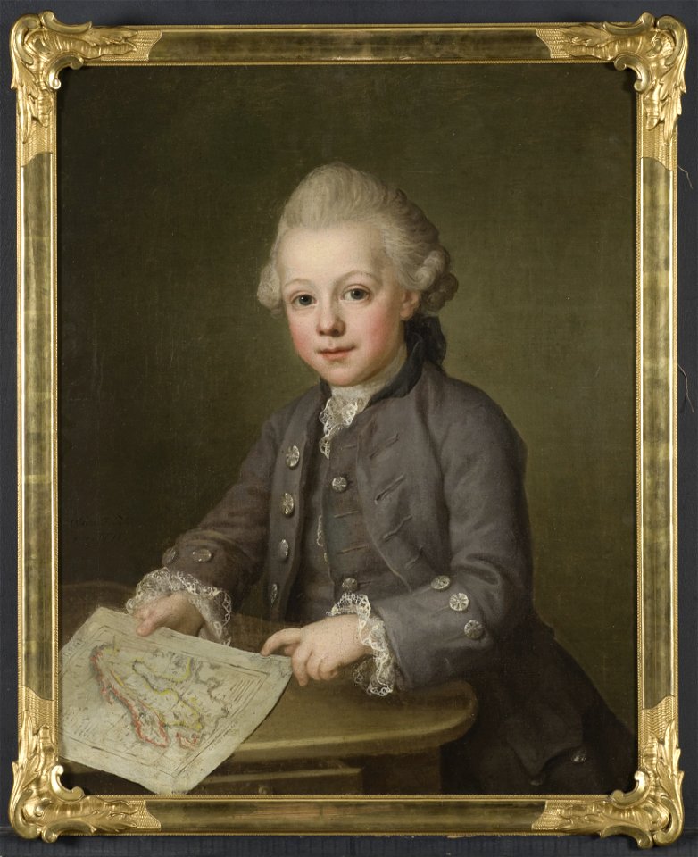 Boy with Map of Scandinavia (Ulrica Fredrica Pasch) - Nationalmuseum - 132463