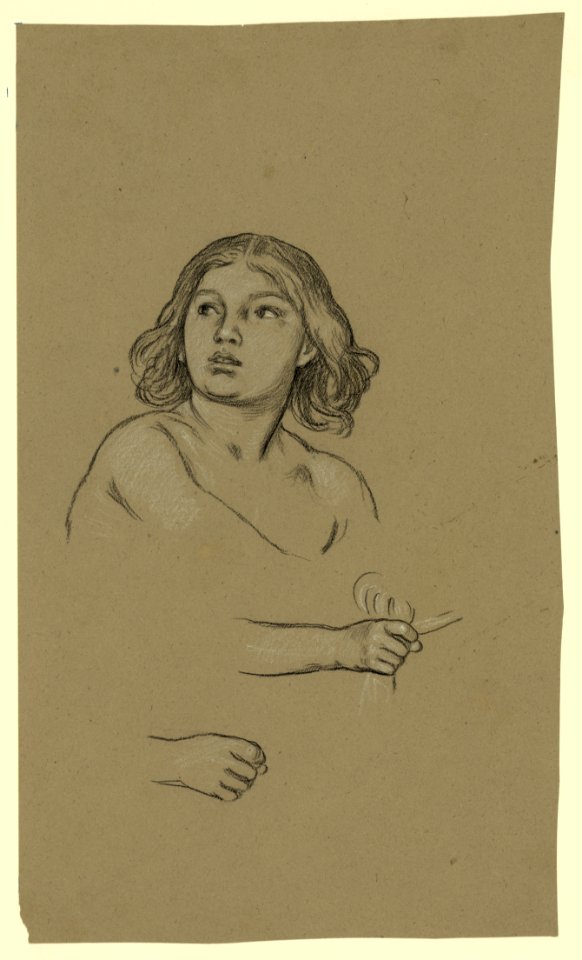 Boy with long hair facing slightly left LCCN2004662149