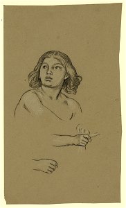 Boy with long hair facing slightly left LCCN2004662149