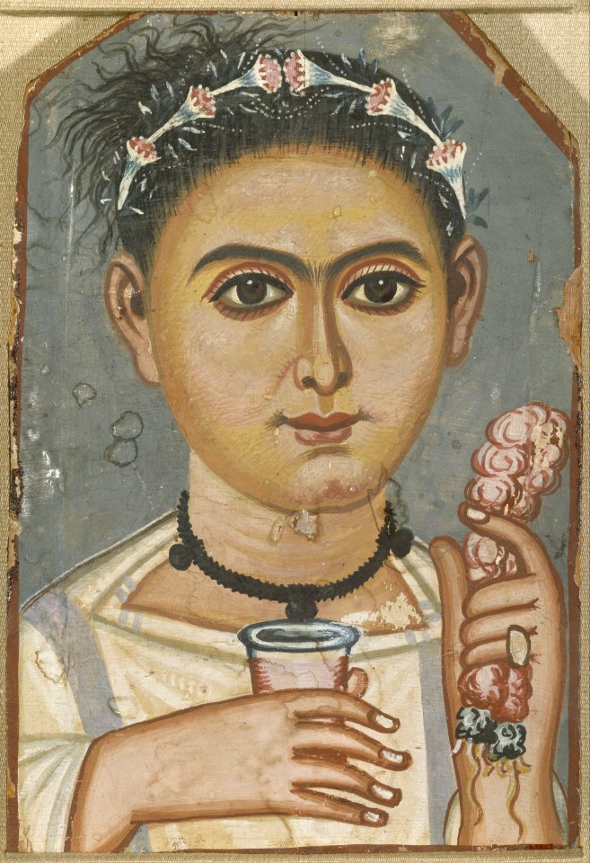 Boy with a Floral Garland in His Hair - Google Art Project