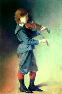 Boy with violin by I.Makarov