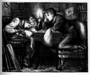 Boys plucking a bird - Tom Brown's School Days (1869)