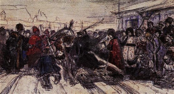 Boyaryna Morozova by V.Surikov - study 07