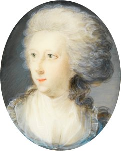 Bracelet with miniature of Caroline Felicitas (1734-1810), Princess of Nassau-Usingen. Free illustration for personal and commercial use.