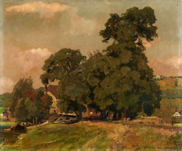 Eugen Bracht Boathouse on the Ruhr