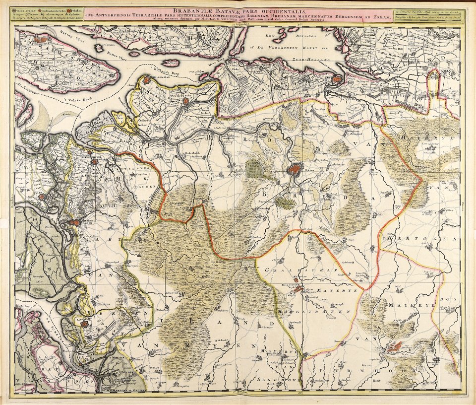 Brabantiae Batavae pars occidentalis sive Antverpiensis tetrarchiae pars septentrionalis comprehendens baroniam... - CBT 6606166