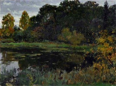 Eugen Bracht - Weiher im Spätsommer (ca. 1910)